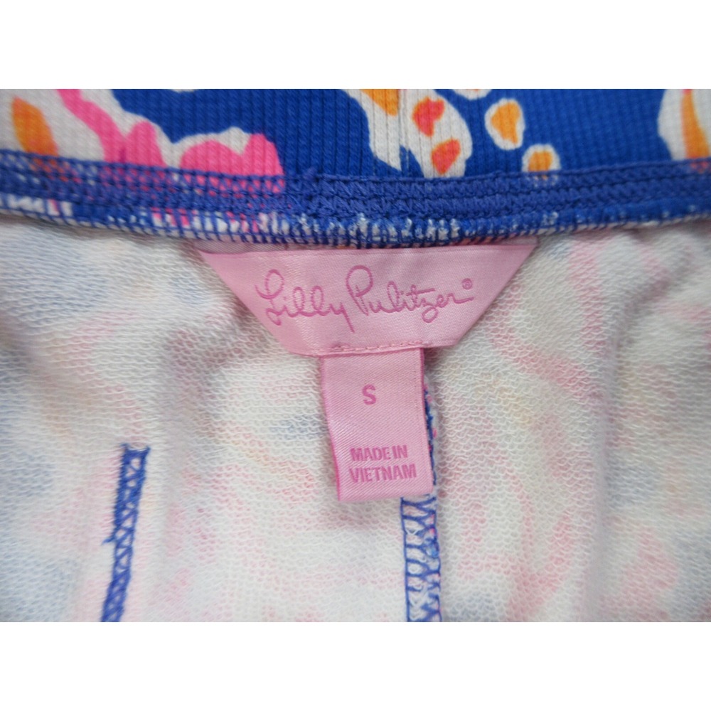 Lilly Pulitzer Yasmin Shorts Womens Small Brilliant Blue Its Electric Drawstring - Picture 5 of 14